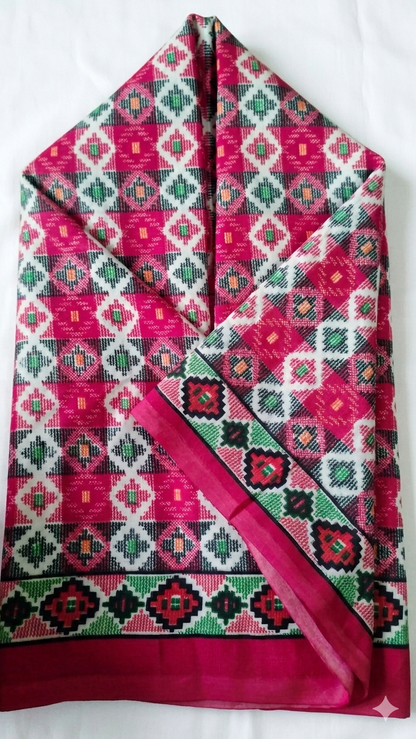 Dhaka Saree Red
