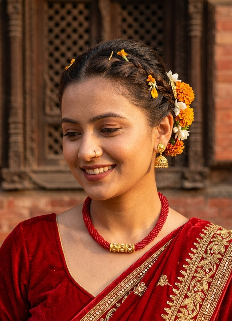 Kanchi Tilhari Short Red