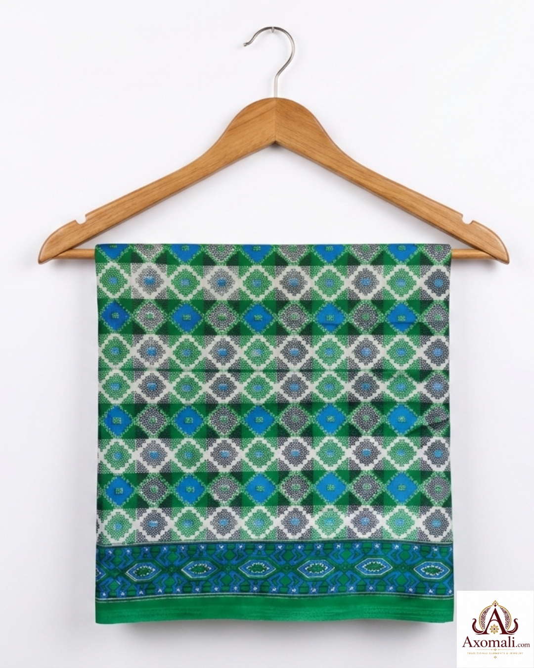 Nepali Dhaka Saree Green