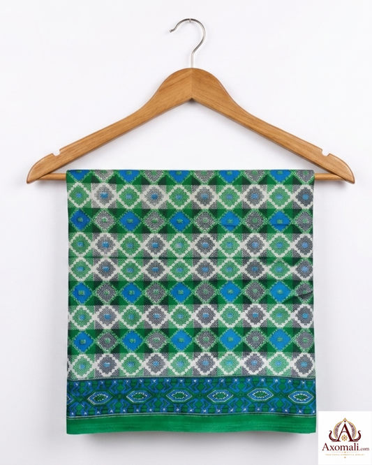 Nepali Dhaka Saree Green