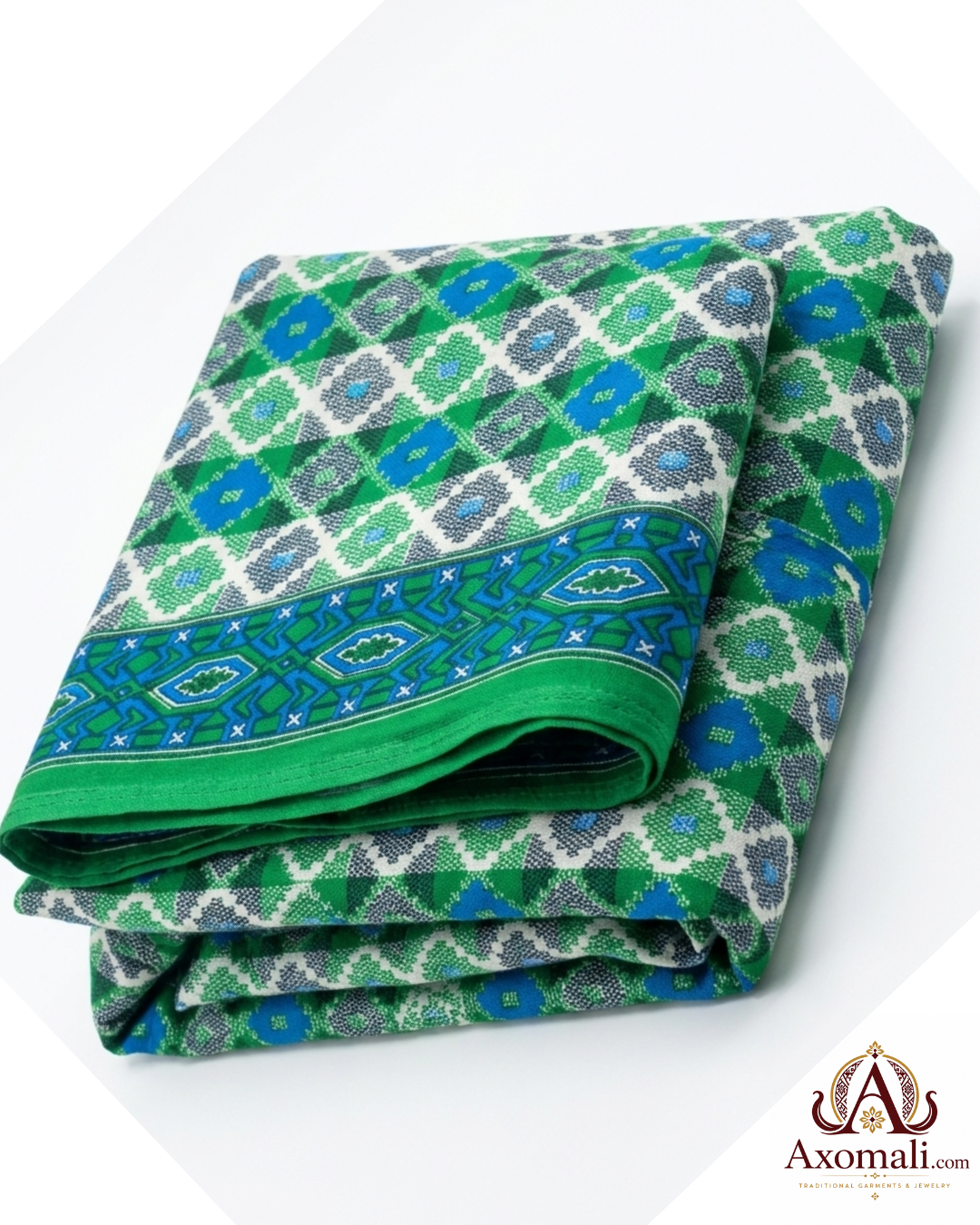 Nepali Dhaka Saree Green