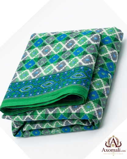 Nepali Dhaka Saree Green